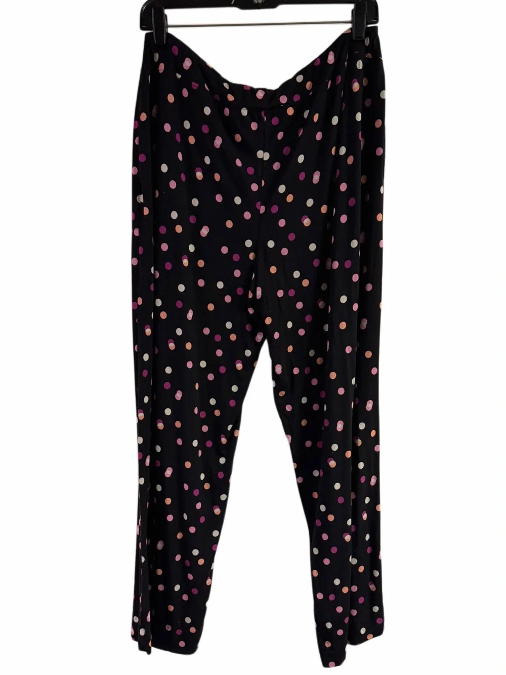 New Soma Cool Nights Black Pink Polka Dot Super Soft Pajama Pants Size L